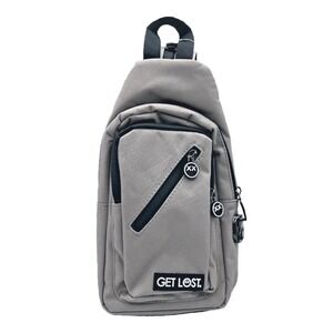 GET LOST Backpack Shoulder Bag Smell Proof Grey Locking 11" *BRAND NEW*